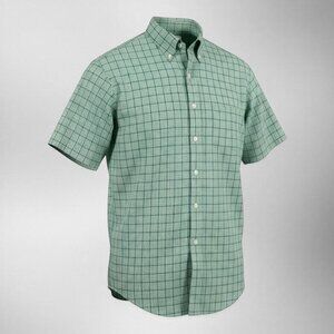 Brooks Brothers 346 Green Check Button Down Shirt Mens Medium